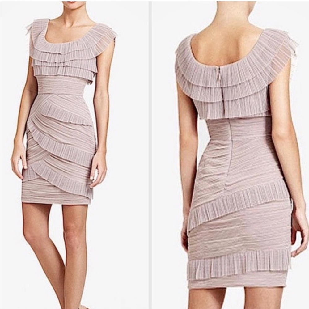 BCBGMaxAzria Briana Bodycon Layered Ruffle Dress